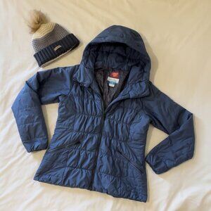 Columbia Thermal Coil Hooded Coat Women's Size Medium + Columbia Hat